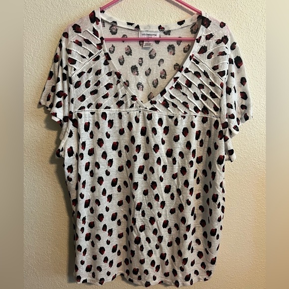 Liz Claiborne Tops - Liz Claiborne Leopard Spot Shirt Size 2X